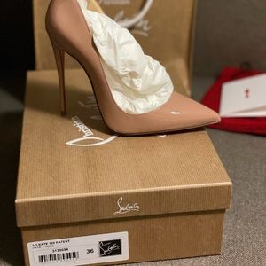 Christian Louboutin So Kate nude heels
